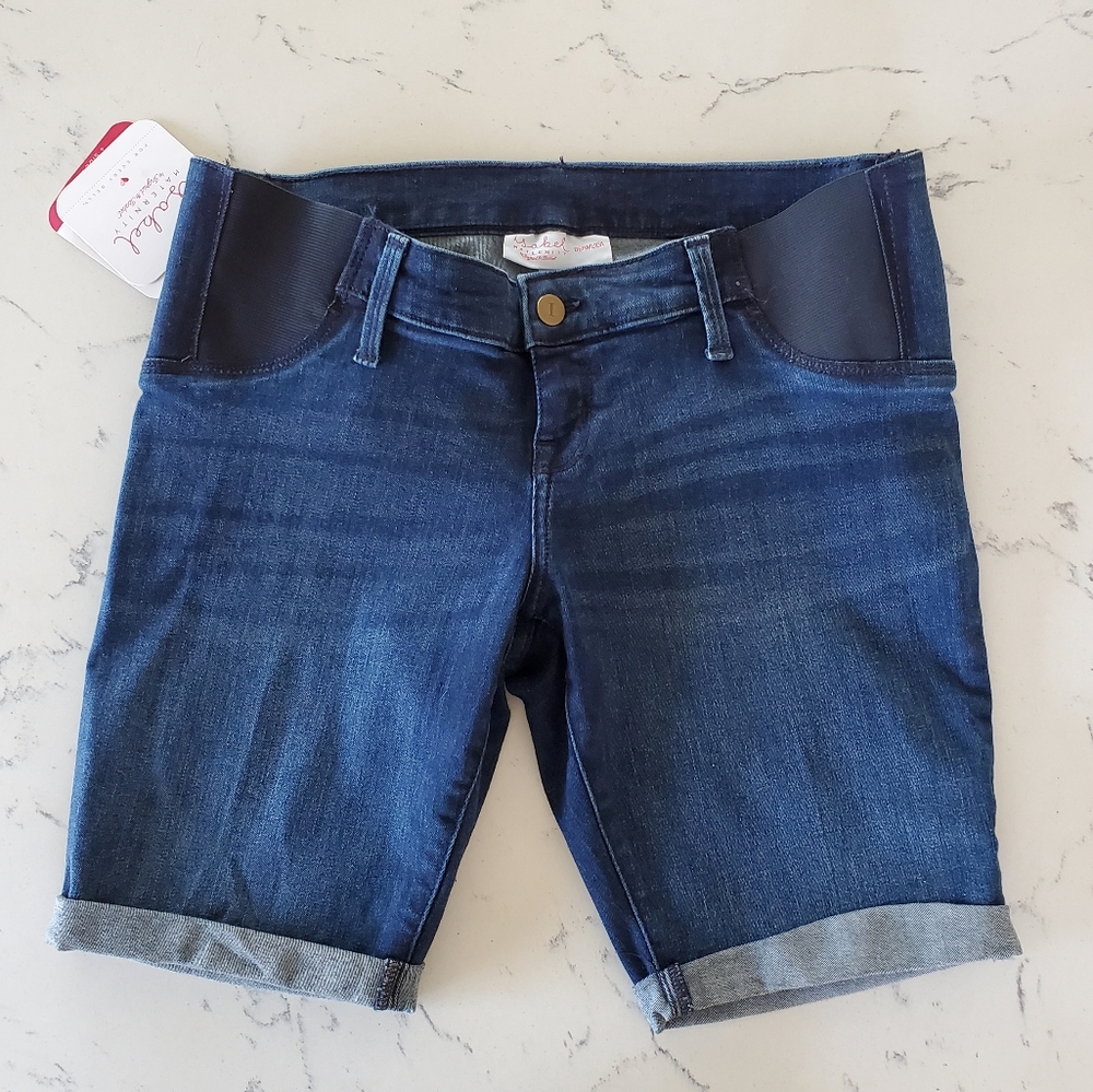 Isabel Maternity Bermuda Denim Shorts - NWT
